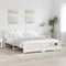 vidaXL Bed Frame with Headboard White 180 x 200 cm Solid pine wood