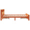 vidaXL Bed Frame with Headboard Wax brown 150 x 200 cm Solid pine wood