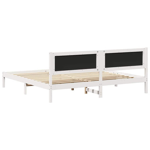vidaXL Bed Frame Light Grey 200 x 200 cm Solid Pine Wood