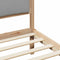 vidaXL Bed Frame with Headboard Light Grey 200 x 200 cm Fabric