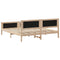 vidaXL Bed Frame with Headboard Light Grey 200 x 200 cm Fabric