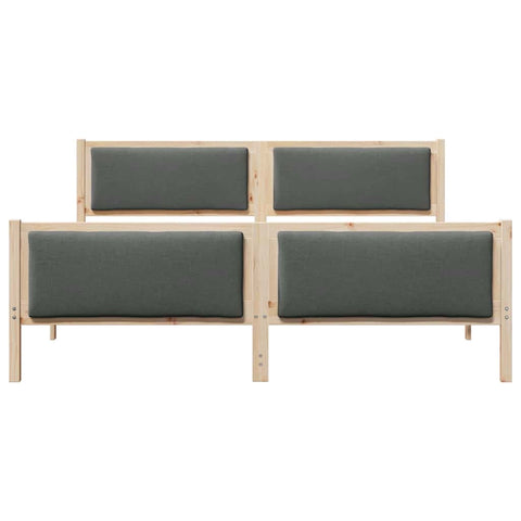 vidaXL Bed Frame with Headboard Dark Grey 180 x 200 cm Fabric