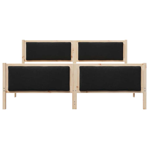 vidaXL Bed Frame with Headboard Black 180 x 200 cm Fabric