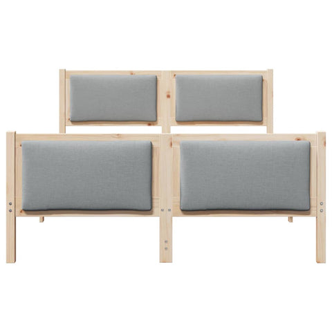 vidaXL Bed Frame with Headboard Light Grey 160 x 200 cm Fabric