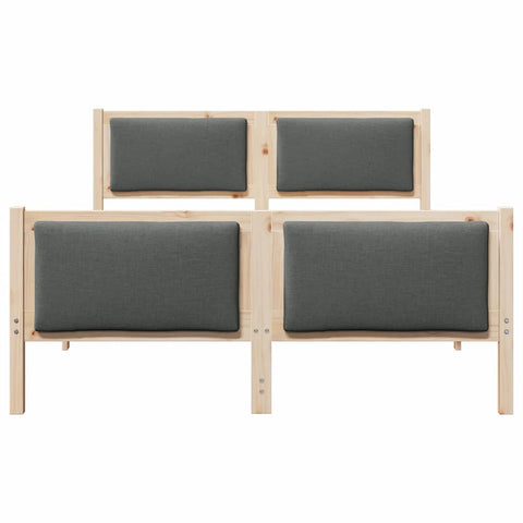 vidaXL Bed Frame with Headboard Dark Grey 160 x 200 cm Fabric