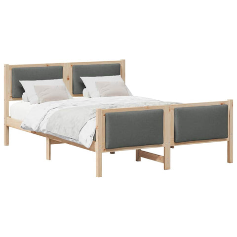 vidaXL Bed Frame with Headboard Dark Grey 160 x 200 cm Fabric