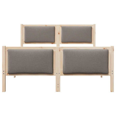 vidaXL Bed Frame with Headboard Taupe 160 x 200 cm Fabric