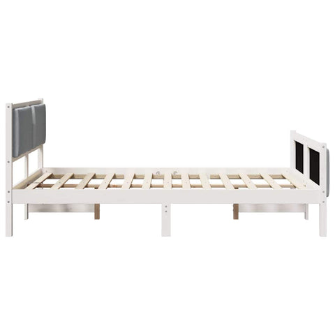vidaXL Bed Frame with Headboard Light Grey 160 x 200 cm Fabric