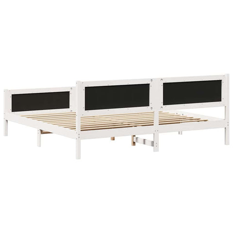 vidaXL Bed Frame Light Grey 200 x 200 cm Solid Pine Wood