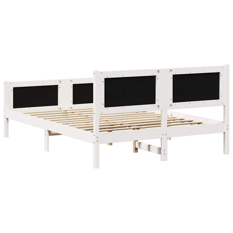 vidaXL Bed Frame Light Grey 150 x 200 cm Solid Pine Wood