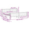 vidaXL Bed frame Brown and taupe 200 x 200 cm Solid pine wood
