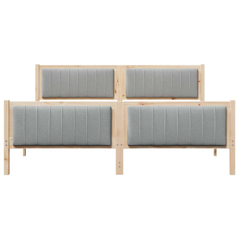 vidaXL Bed frame Brown and light grey 180 x 200 cm Solid pine wood