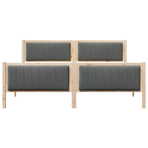 vidaXL Bed frame Brown and dark grey 180 x 200 cm Solid pine wood