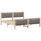 vidaXL Bed frame Brown and taupe 180 x 200 cm Solid pine wood