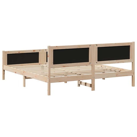 vidaXL Bed frame Brown and taupe 180 x 200 cm Solid pine wood