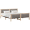 vidaXL Bed frame Brown and taupe 180 x 200 cm Solid pine wood