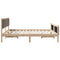 vidaXL Bed frame Brown and taupe 180 x 200 cm Solid pine wood