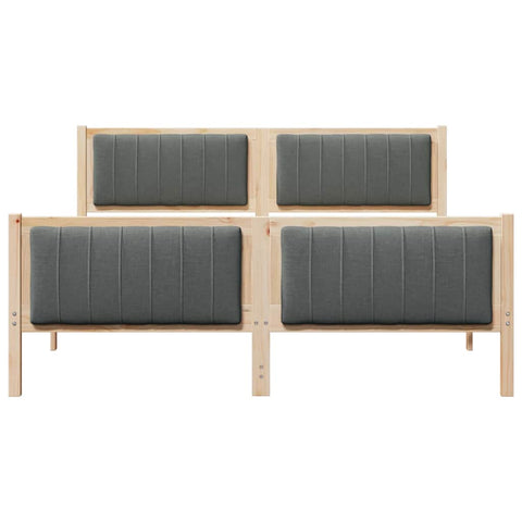 vidaXL Bed frame Brown and dark grey 160 x 200 cm Solid pine wood