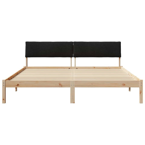 vidaXL Bed frame Brown and black 180 x 200 cm Solid pine wood