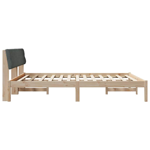vidaXL Bed frame Brown and dark grey 180 x 200 cm Solid pine wood