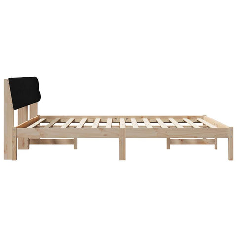 vidaXL Bed frame Brown and black 180 x 200 cm Solid pine wood