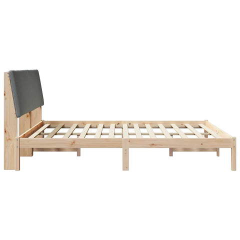 vidaXL Bed frame Brown and dark grey 180 x 200 cm Solid pine wood