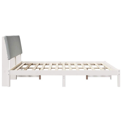 vidaXL Bed frame White and light grey 180 x 200 cm Solid pine wood