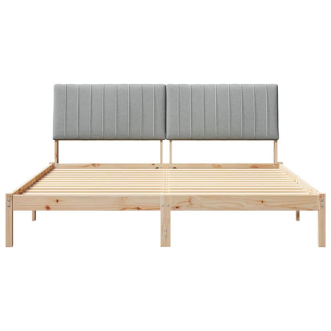 vidaXL Bed Frame with Headboard Brown 180 x 200 cm Solid Pine Wood