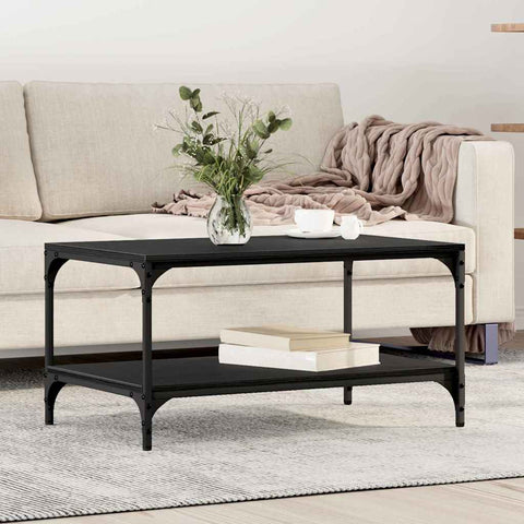 vidaXL Coffee Table Black oak 80 x 50 x 40 cm Engineered wood