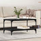 vidaXL Coffee Table Black oak 80 x 50 x 40 cm Engineered wood