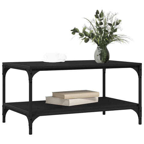 vidaXL Coffee Table Black oak 80 x 50 x 40 cm Engineered wood