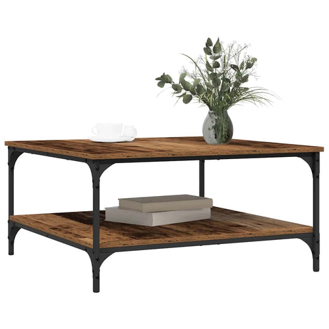 vidaXL Coffee Table Old wood 80 x 80 x 40 cm Engineered wood