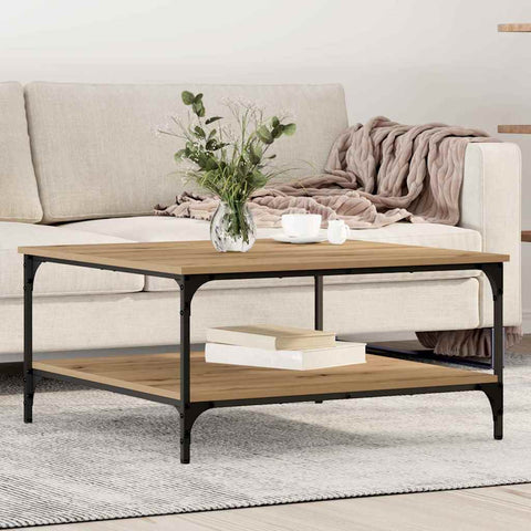 vidaXL Coffee Table Artisan oak 80 x 80 x 40 cm Engineered wood