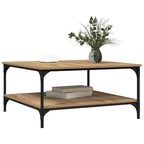 vidaXL Coffee Table Artisan oak 80 x 80 x 40 cm Engineered wood