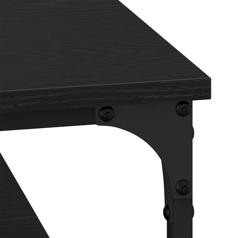 vidaXL Coffee Table Black oak 80 x 80 x 40 cm Engineered wood