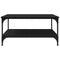 vidaXL Coffee Table Black oak 80 x 80 x 40 cm Engineered wood