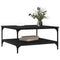 vidaXL Coffee Table Black oak 80 x 80 x 40 cm Engineered wood