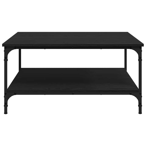 vidaXL Coffee Table Black oak 80 x 80 x 40 cm Engineered wood