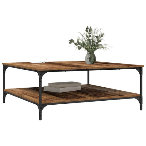vidaXL Coffee Table Old wood 100 x 100 x 40 cm Engineered wood