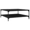 vidaXL Coffee Table Black oak 100 x 100 x 40 cm Engineered wood