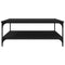 vidaXL Coffee Table Black oak 100 x 100 x 40 cm Engineered wood