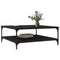 vidaXL Coffee Table Black oak 100 x 100 x 40 cm Engineered wood