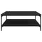 vidaXL Coffee Table Black oak 100 x 100 x 40 cm Engineered wood