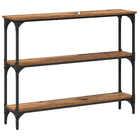 vidaXL Console Table Old wood 100 x 22.5 x 75 cm Engineered wood