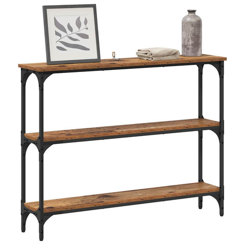vidaXL Console Table Old wood 100 x 22.5 x 75 cm Engineered wood