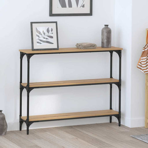 vidaXL Console Table Artisan oak 100 x 22.5 x 75 cm Engineered wood
