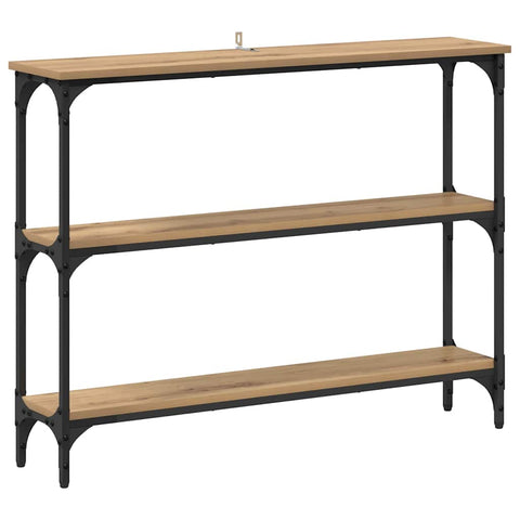 vidaXL Console Table Artisan oak 100 x 22.5 x 75 cm Engineered wood