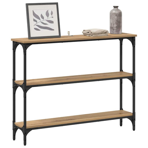 vidaXL Console Table Artisan oak 100 x 22.5 x 75 cm Engineered wood