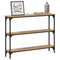 vidaXL Console Table Artisan oak 100 x 22.5 x 75 cm Engineered wood