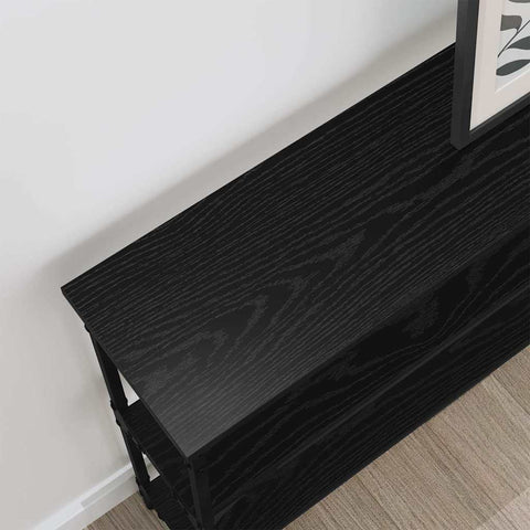 vidaXL Console Table with Shelf Black oak 100 x 22.5 x 75 cm